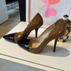 Prada heels (taupe and black)
